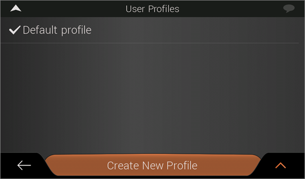 User Profiles screen