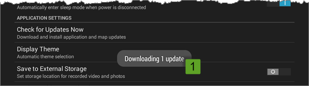 Settings - Updates - Downloading update(s)