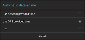 Automatic date & time settings