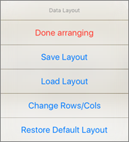 Data Layout menu