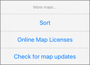 More Maps menu