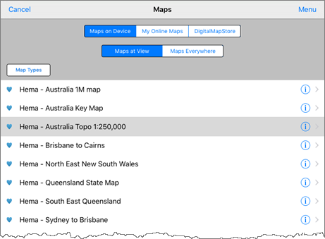 Maps page