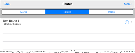 Routes List screen