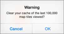Clear Cache Warning message